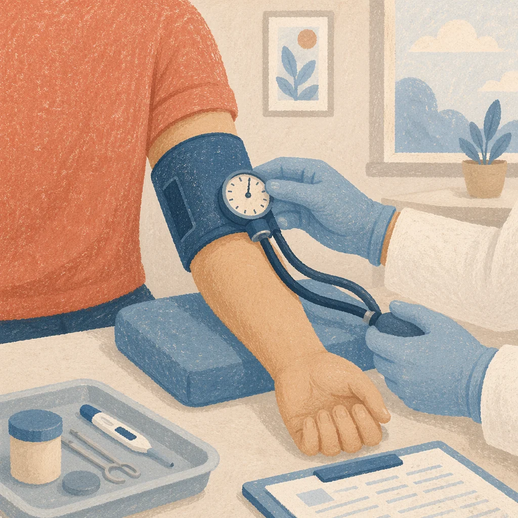 Calm Blood Pressure Check in Clinic