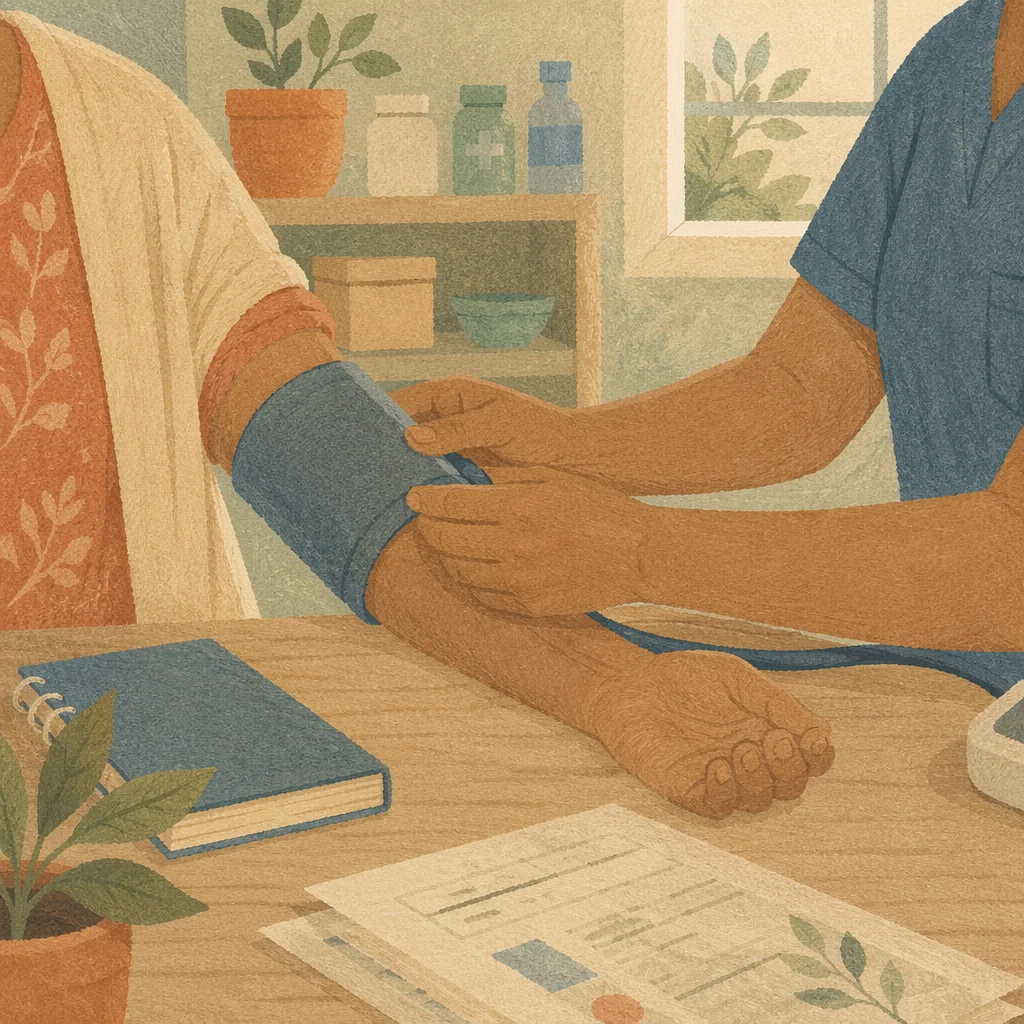 Compassionate Blood Pressure Check at Clinic