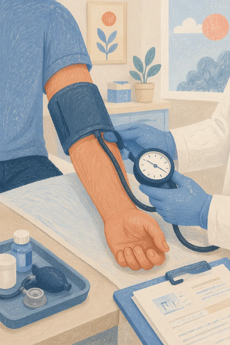 Calm Blood Pressure Check in Clinic