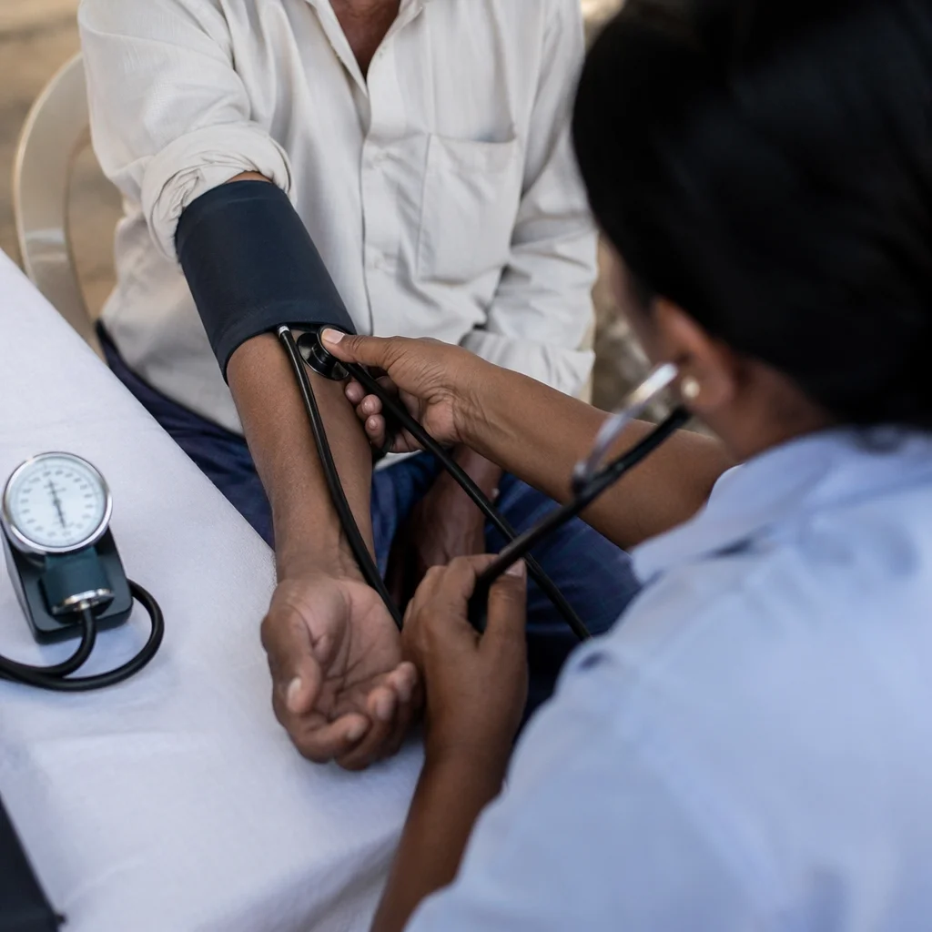 Outdoor Community Blood Pressure Health Check