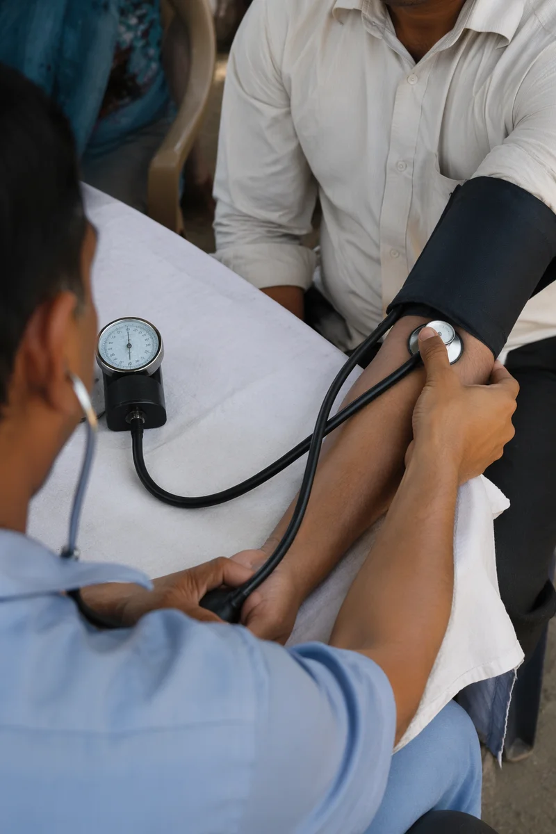 Outdoor Community Blood Pressure Health Check
