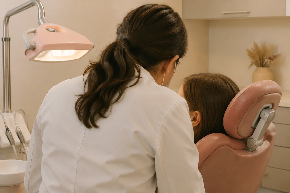 Calm Dental Examination in Neutral Clinic
