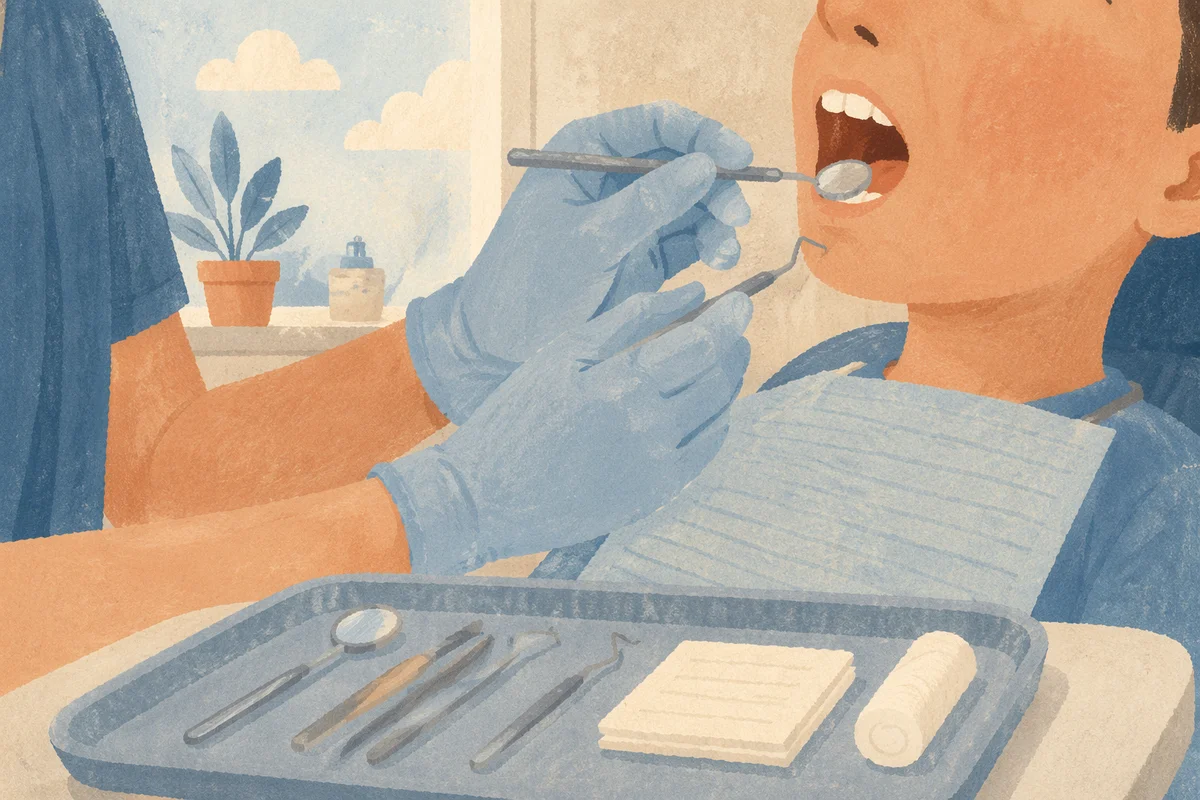 Calm Dental Examination in Clean Clinic