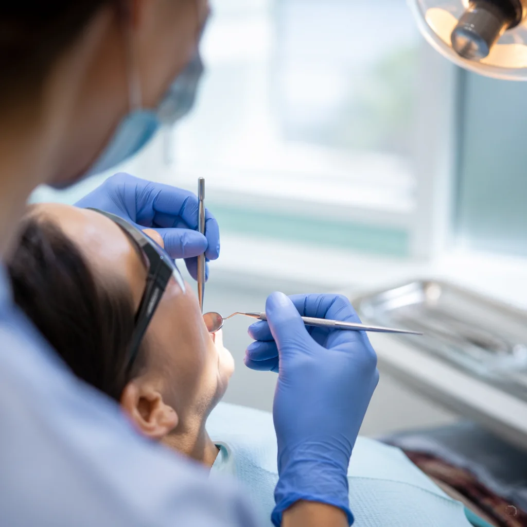 Routine Dental Examination in Modern Clinic