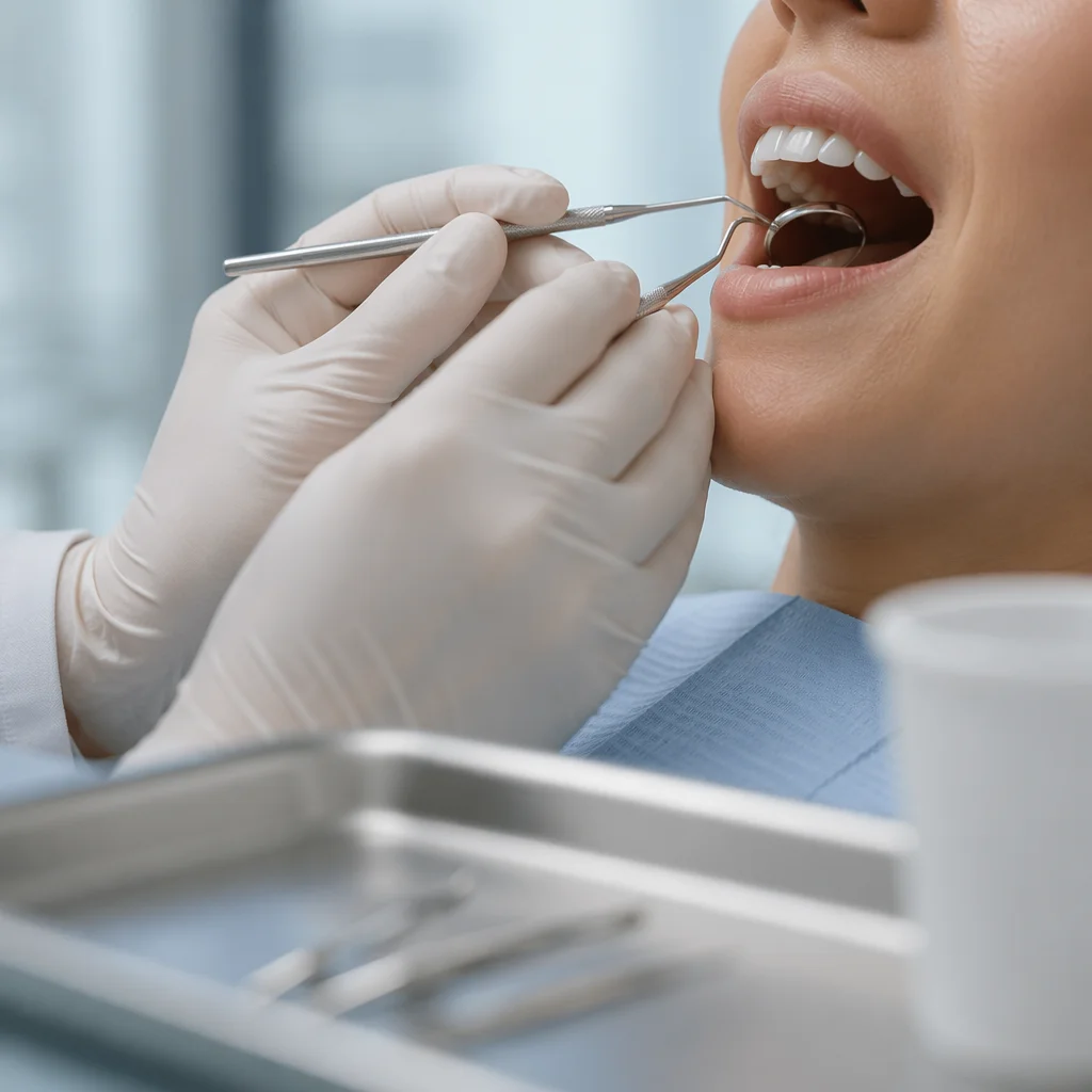 Calm Dental Examination in Modern Clinic