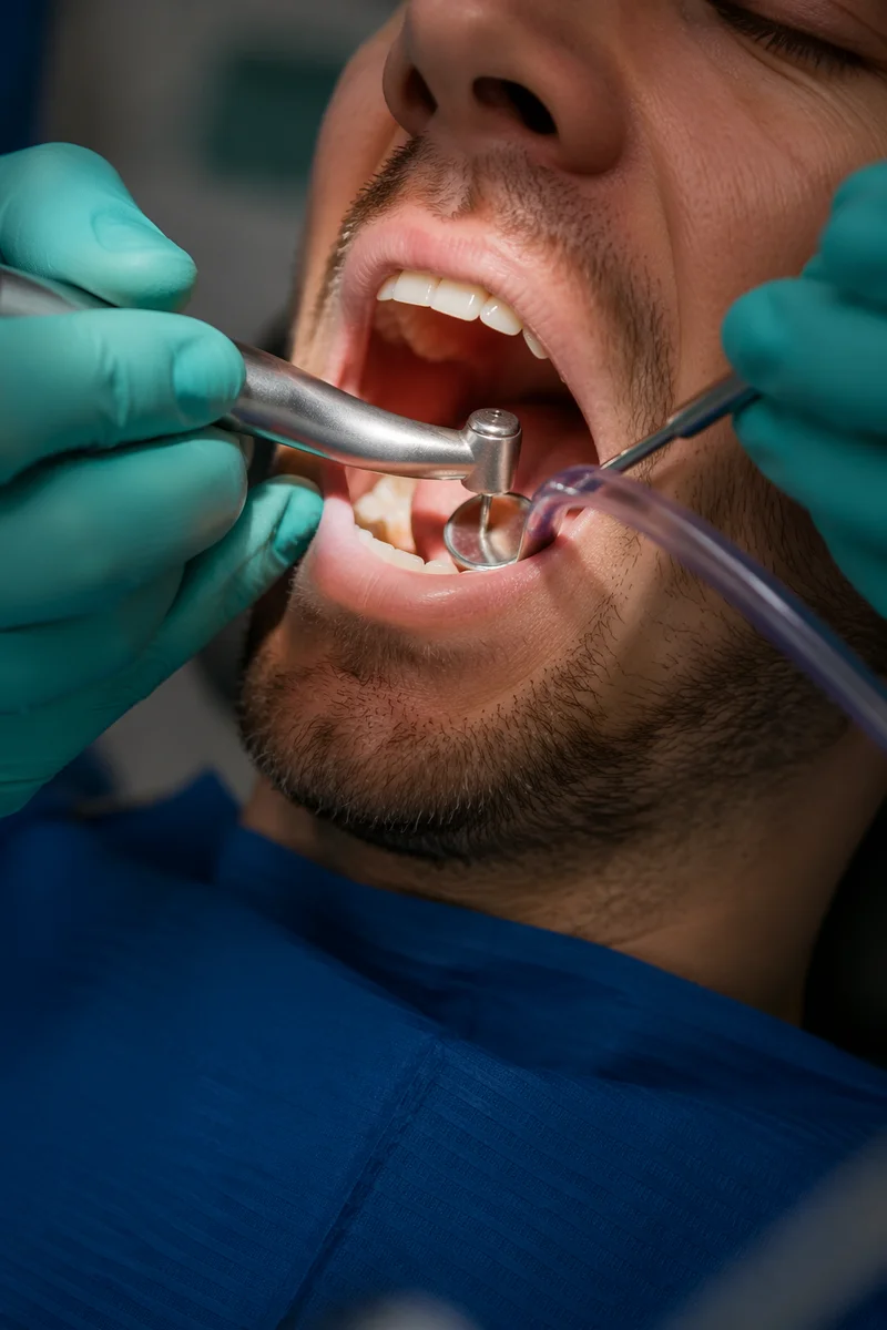 Routine Dental Checkup Close-Up Scene