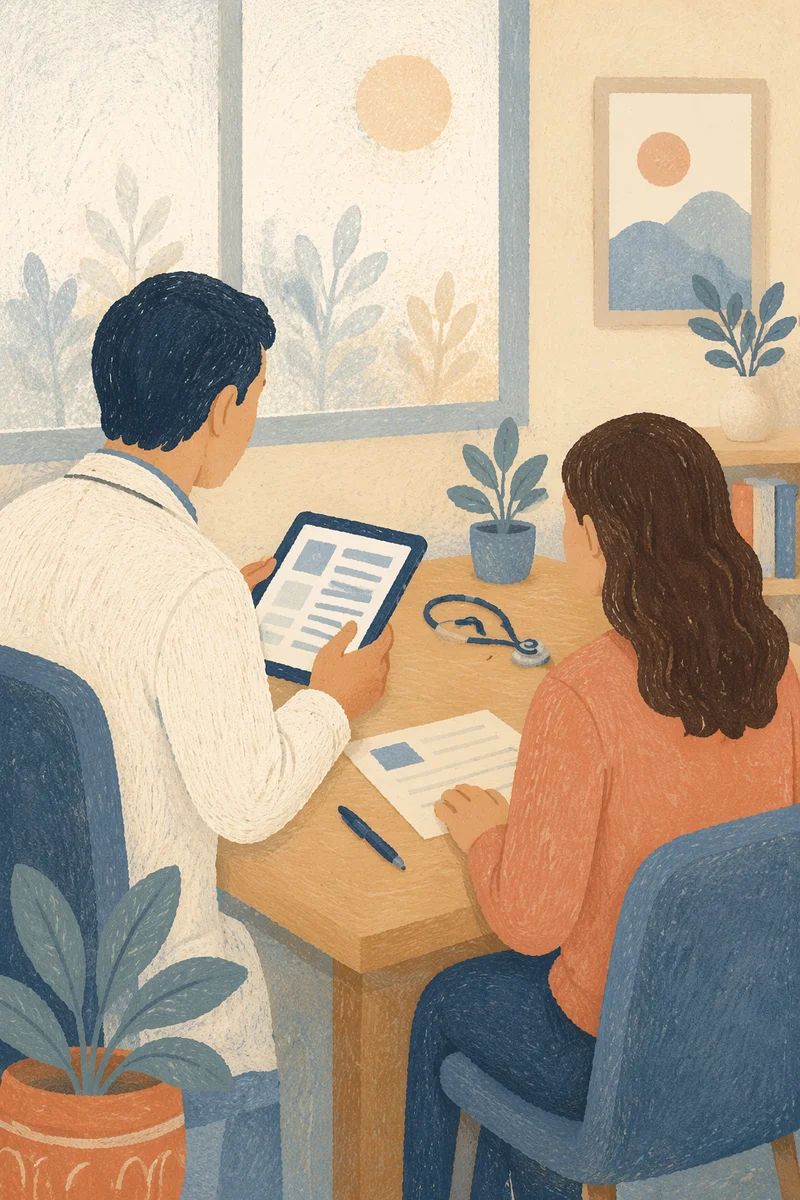 Doctor Consulting Patient in Modern Clinic