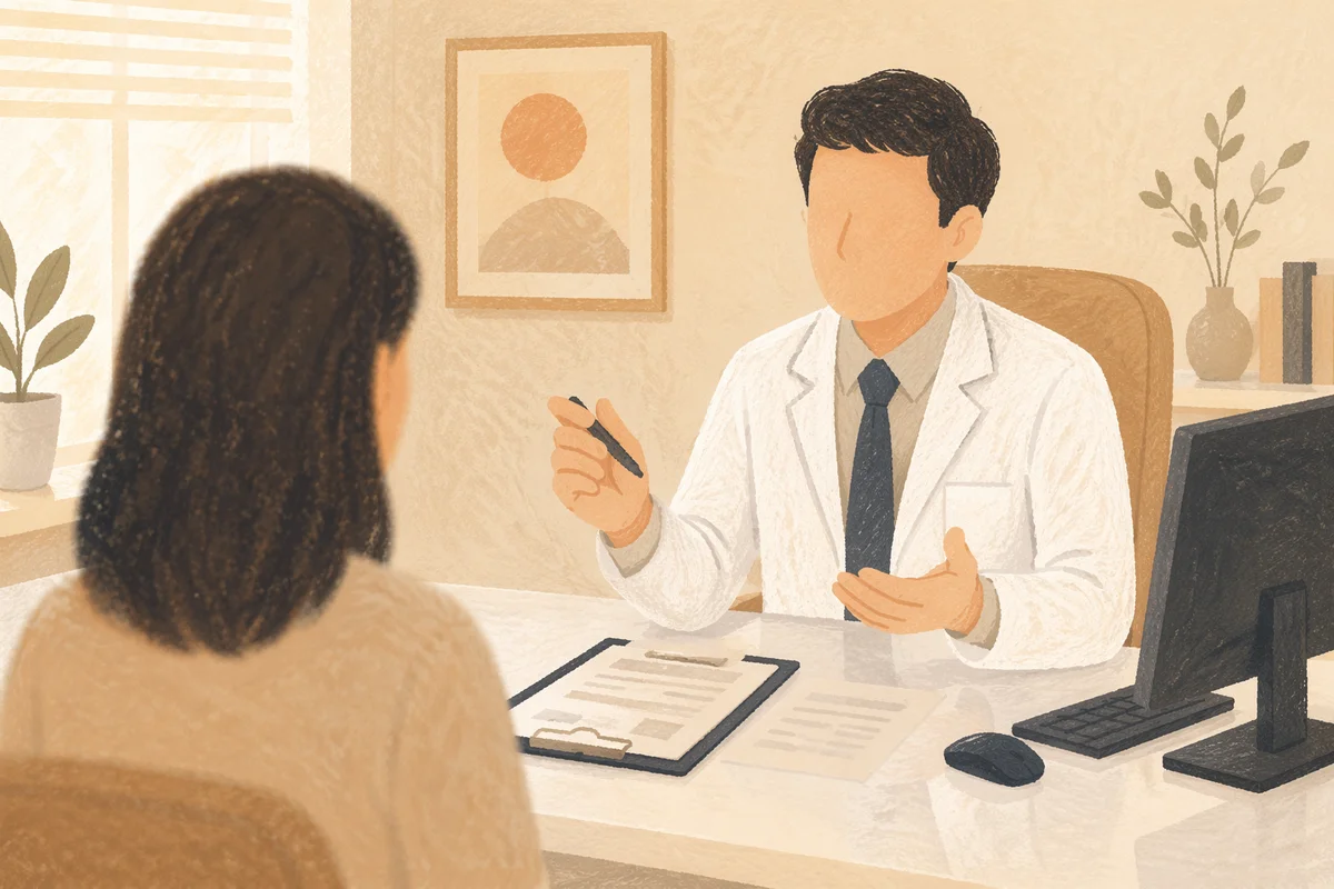 Doctor Consulting Patient in Private Clinic