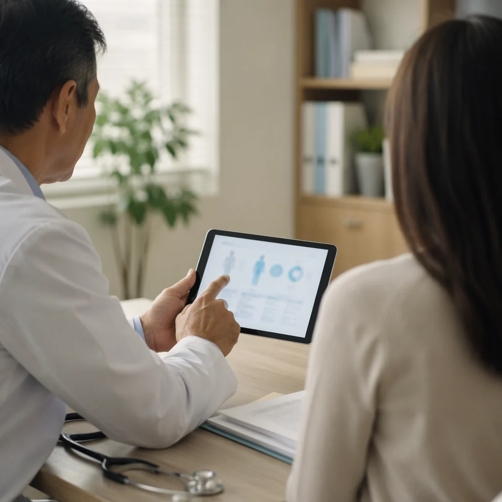 Doctor Consulting Patient in Modern Clinic