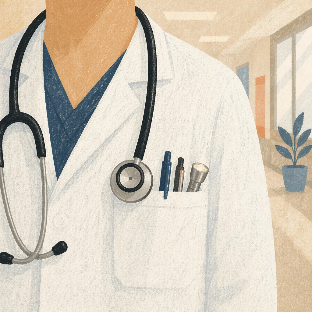 Doctor White Coat with Stethoscope