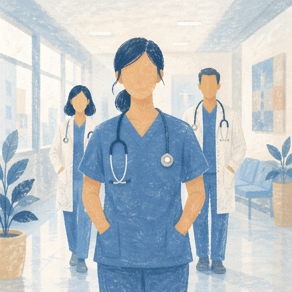 Calm Hospital Medical Team Portrait