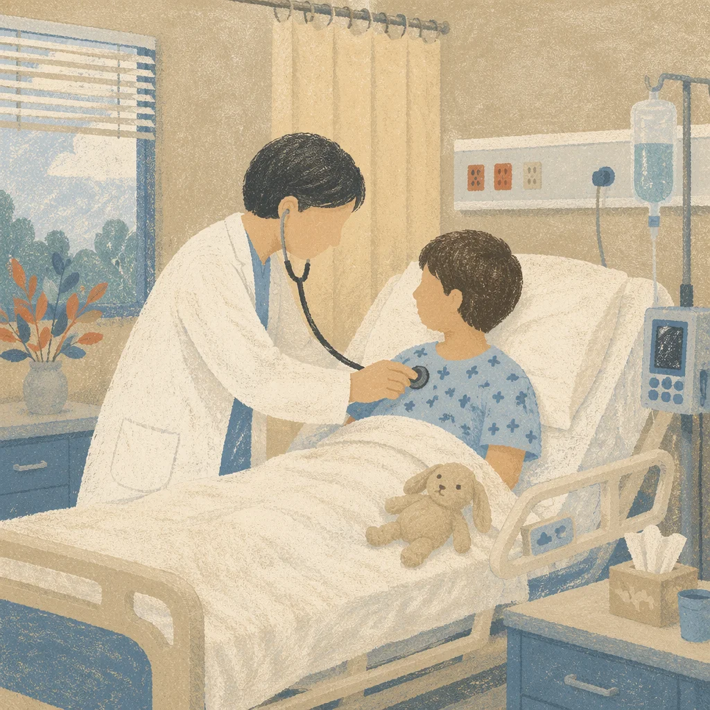 Compassionate Doctor Examining Patient in Hospital