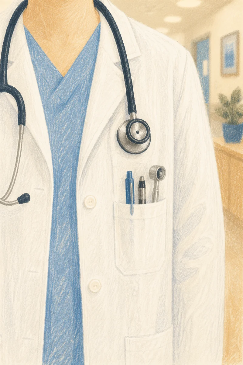 Doctor White Coat with Stethoscope