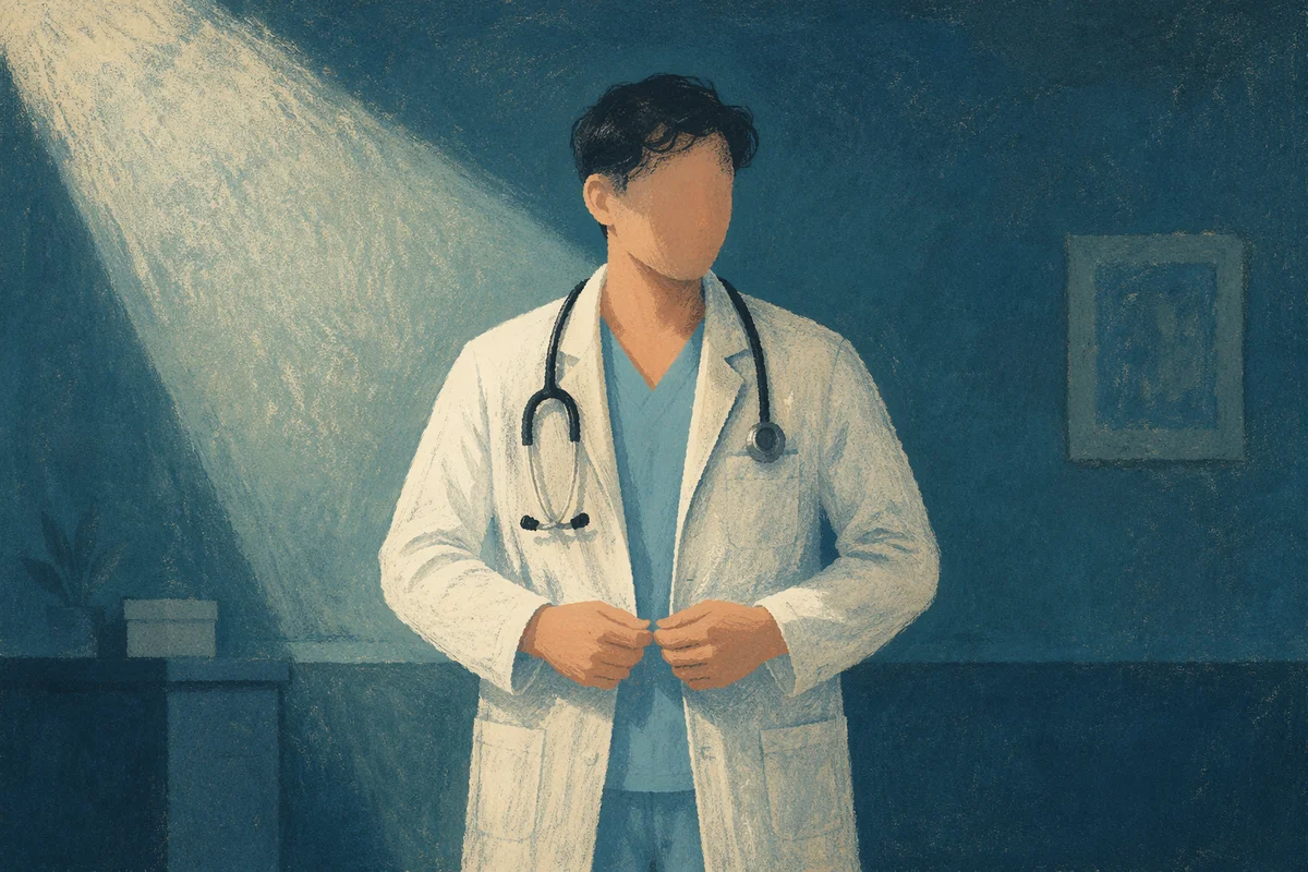 Doctor in White Coat with Stethoscope