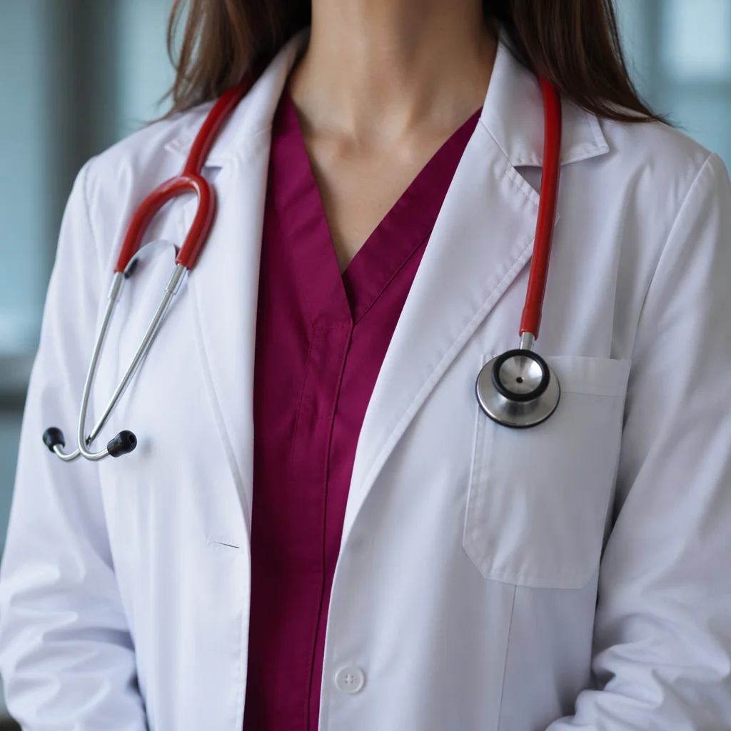 Anonymous Doctor with Red Stethoscope