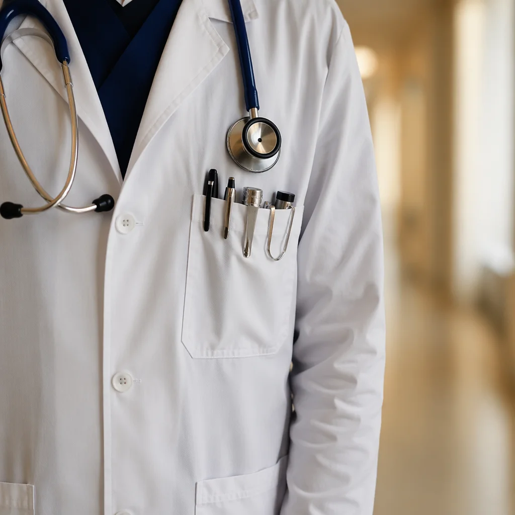 Doctor in White Coat with Stethoscope