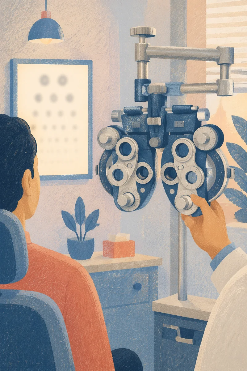 Calm Optometry Exam Room Vision Check