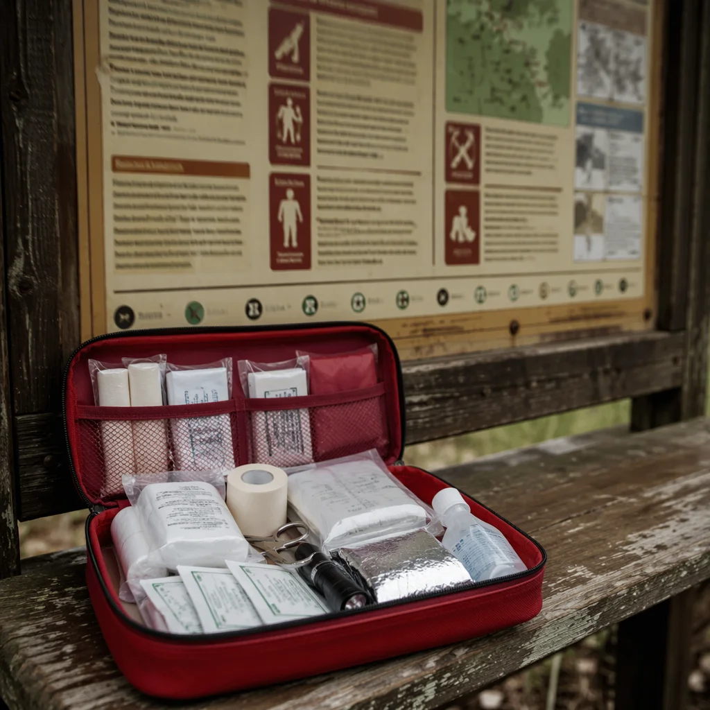 Emergency First Aid Kit at Park Kiosk