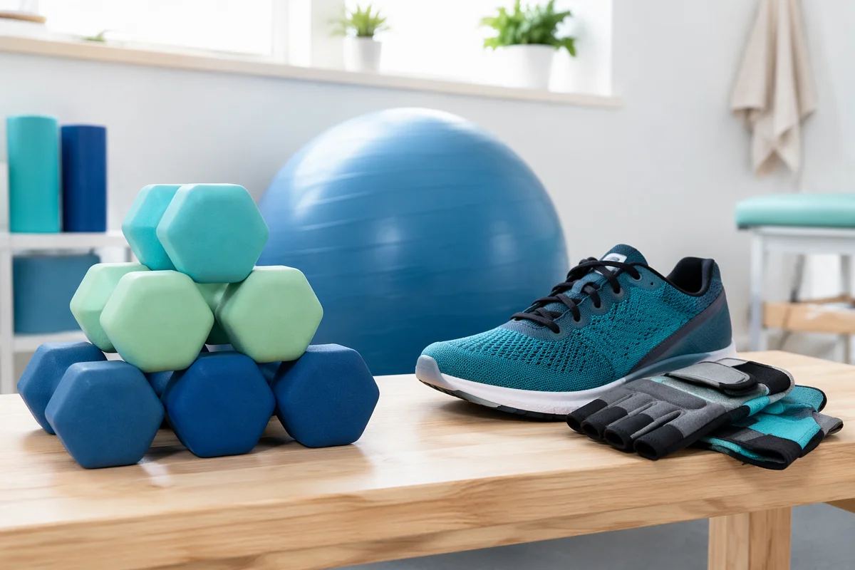 Clean Rehabilitation Gym Weights and Training Gear