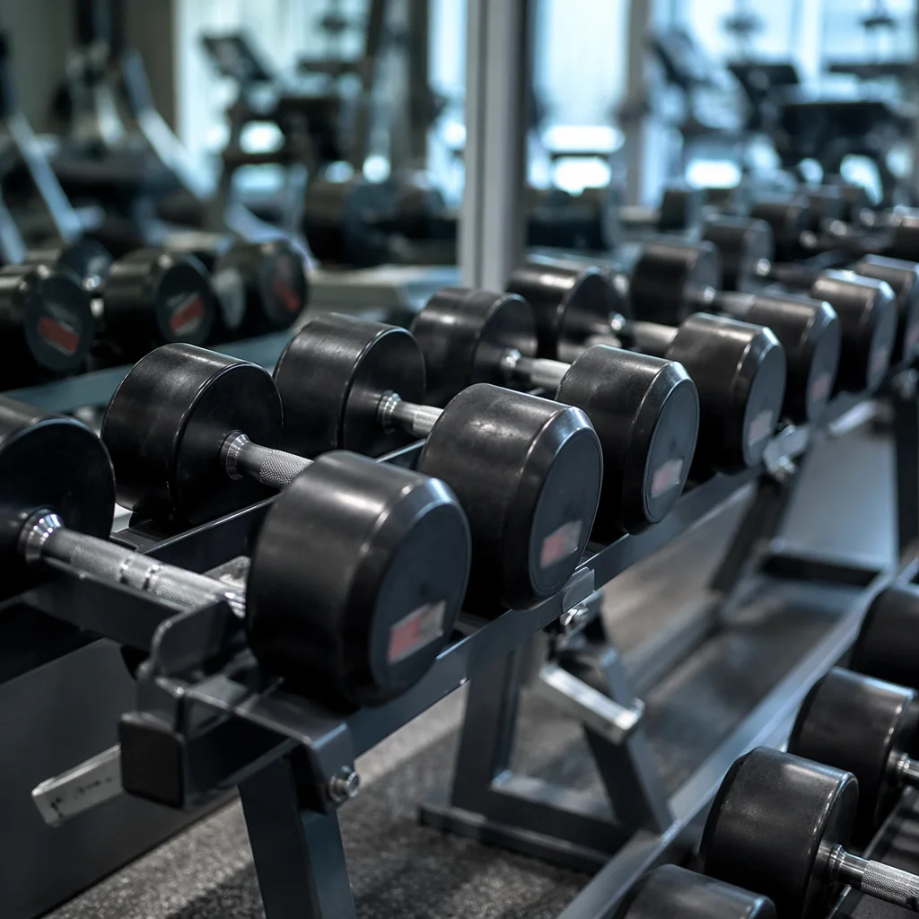 Rehabilitation Gym Dumbbell Rack Close-Up