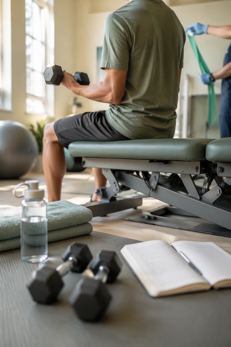 Rehabilitation Gym Dumbbell Training Recovery