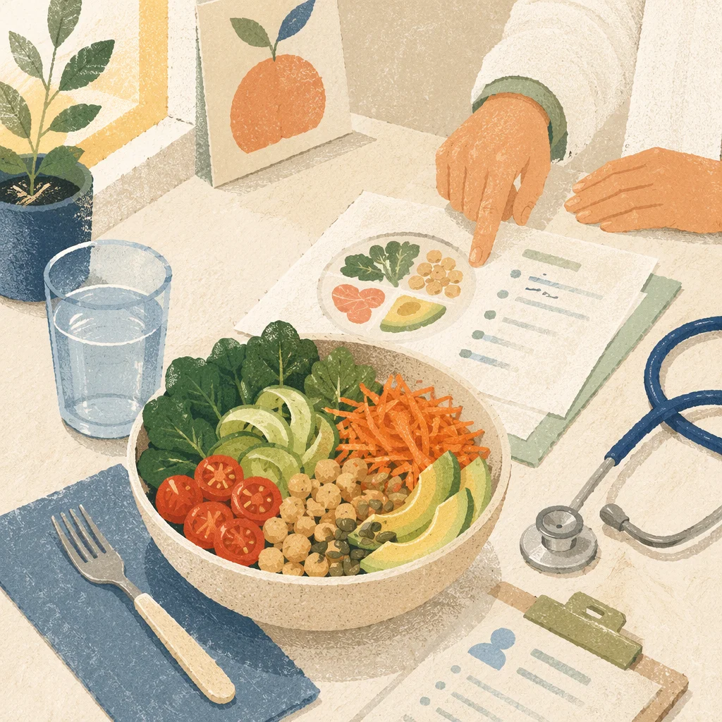 Healthy Salad Bowl in Nutrition Clinic