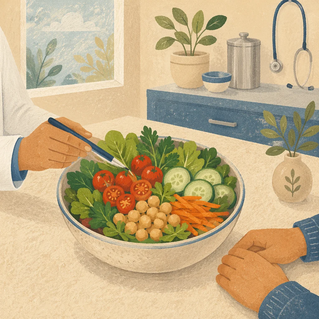 Healthy Salad Bowl in Nutrition Consultation