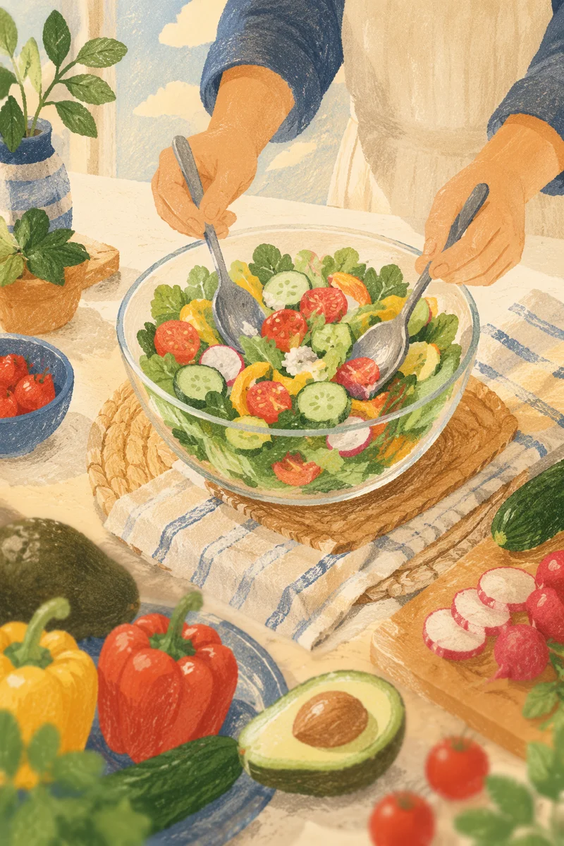 Fresh Vegetable Salad for Healthy Living