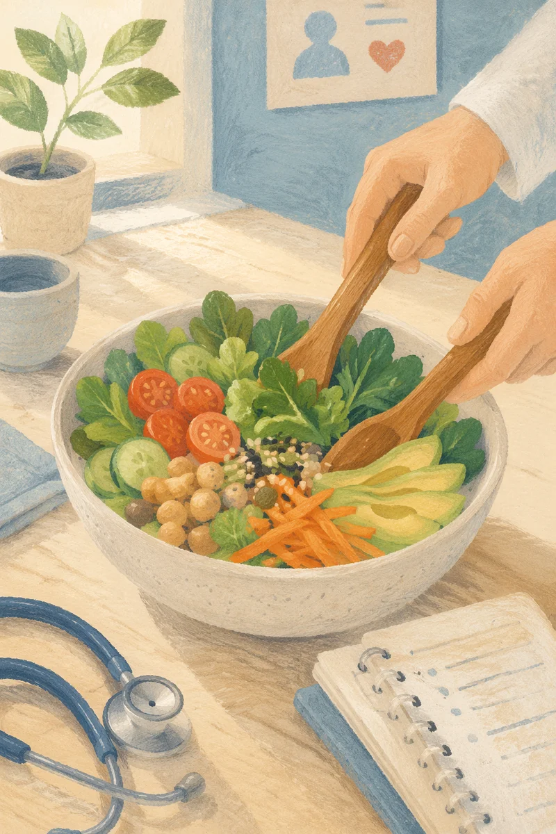 Healthy Salad Bowl for Nutrition Consultation