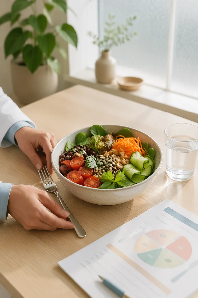 Healthy Salad Bowl in Clinic Nutrition Room