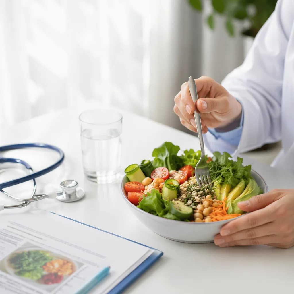 Healthy Salad Bowl in Medical Consultation