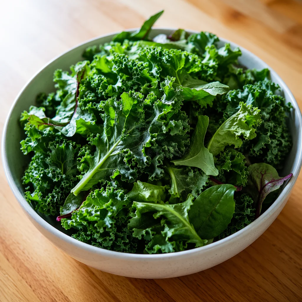 Fresh Kale Salad Bowl for Wellness