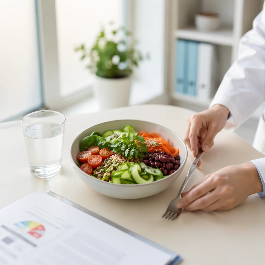 Fresh Salad Bowl in Clinic Nutrition Room