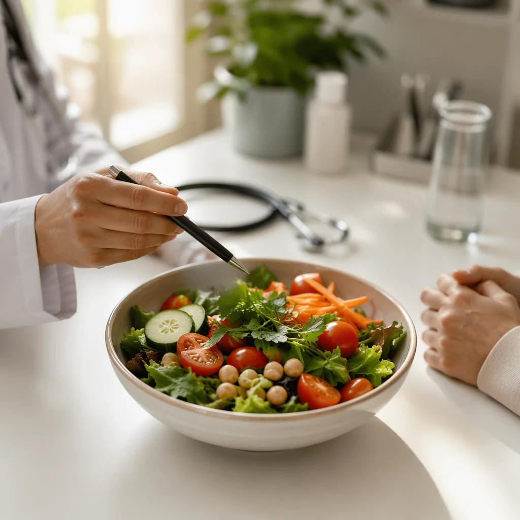 Healthy Salad Bowl in Nutrition Consultation