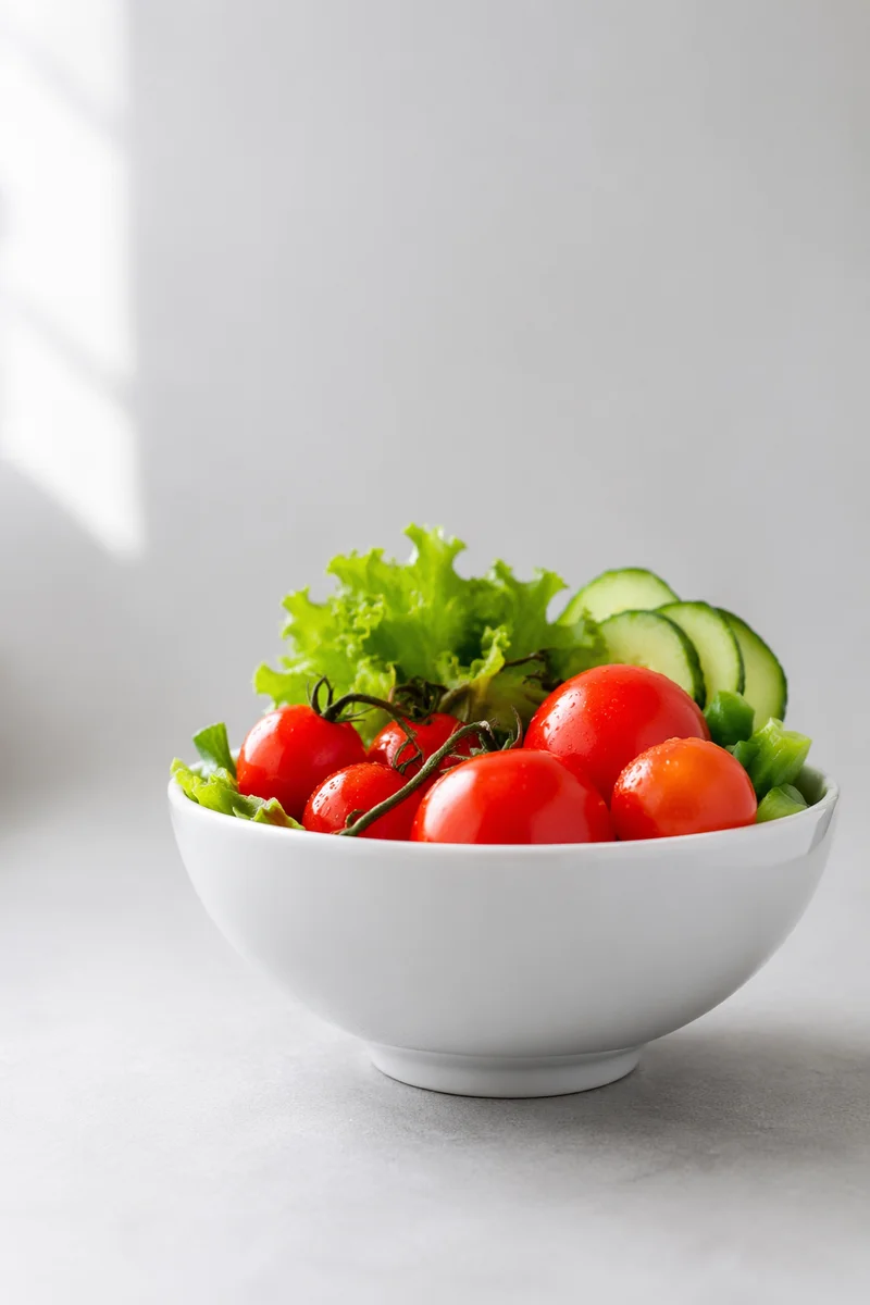 Heart Healthy Salad Bowl with Fresh Tomatoes