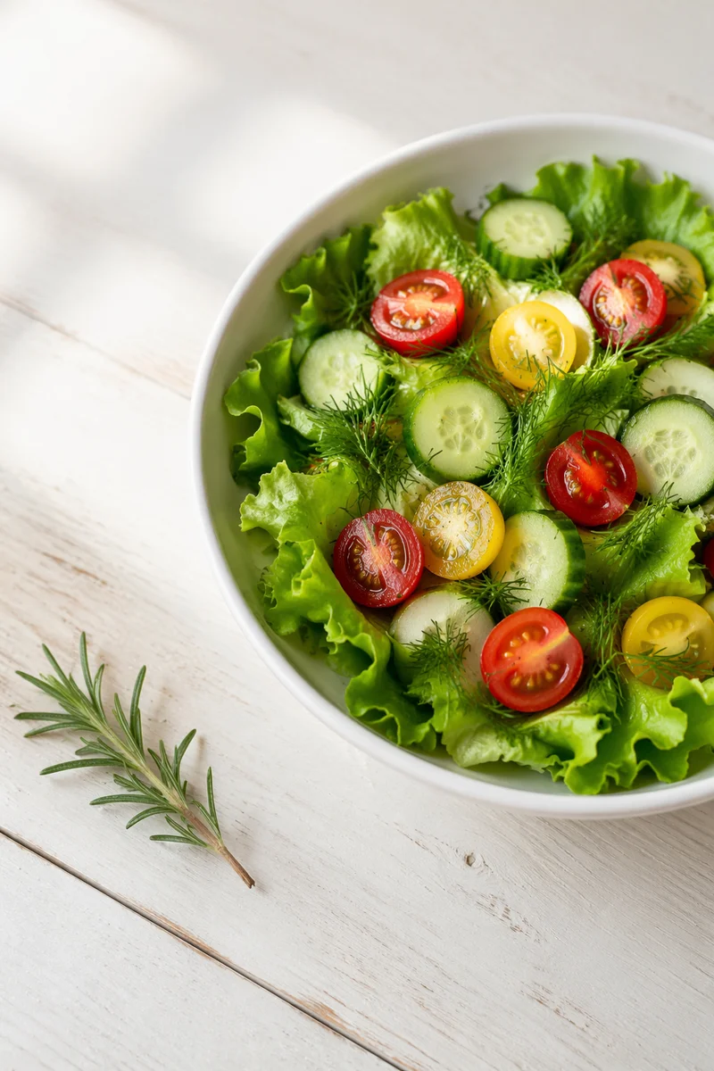Heart Healthy Salad Bowl Overhead