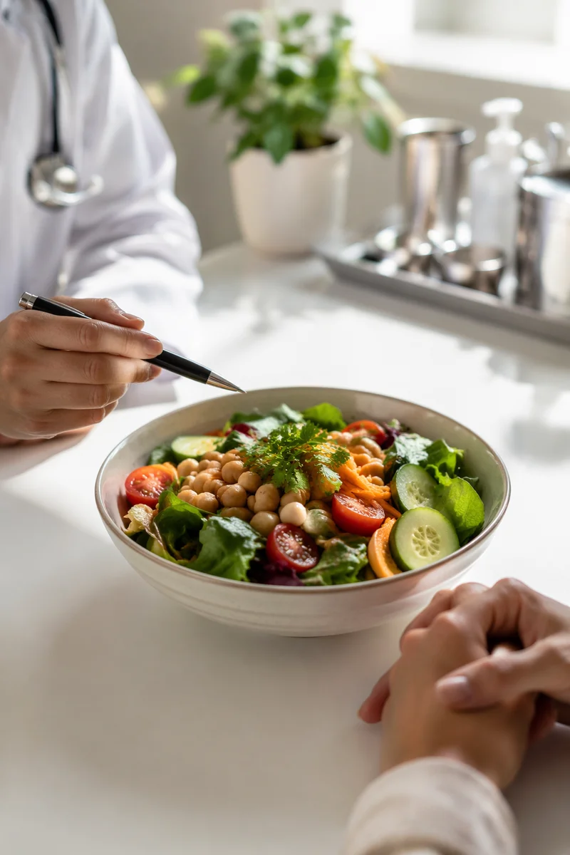 Healthy Salad Bowl in Nutrition Consultation