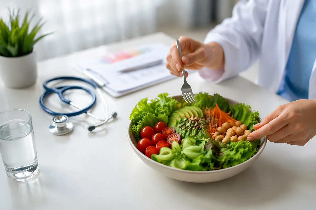 Healthy Salad Bowl in Medical Consultation