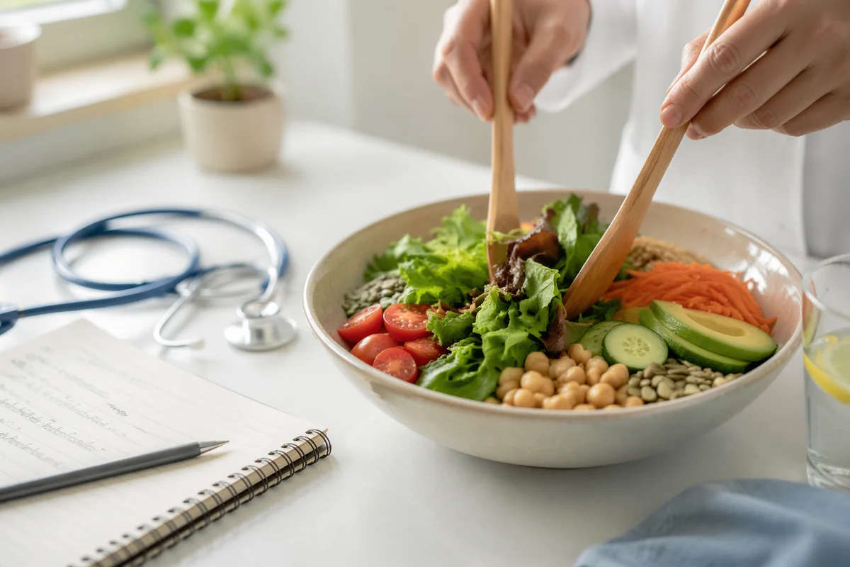 Healthy Salad Bowl in Nutrition Consultation