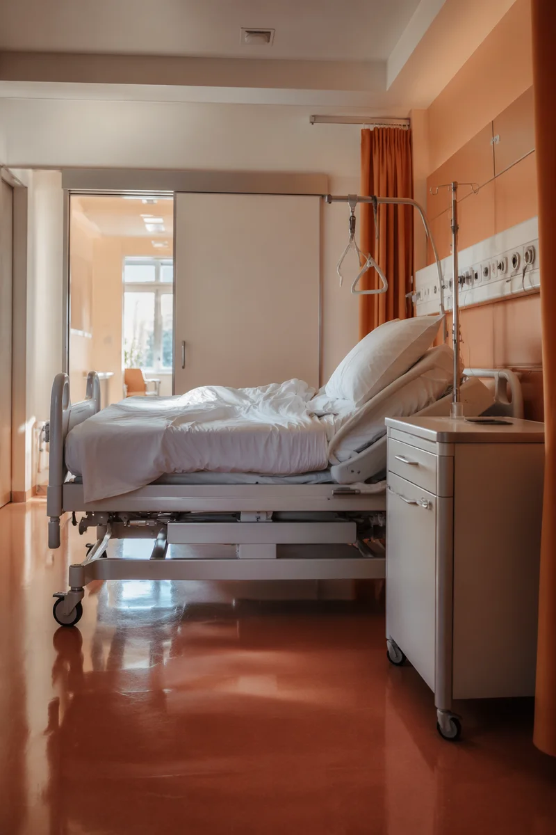 Clean Hospital Patient Room Interior