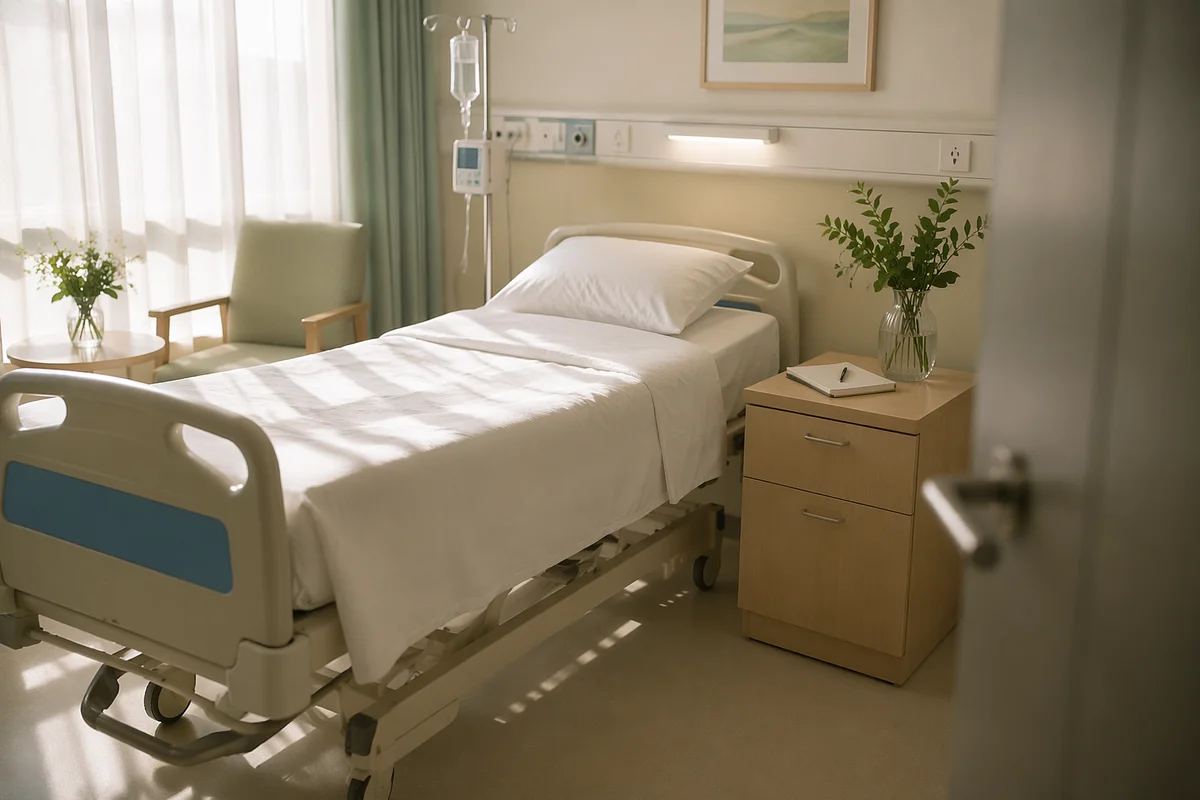 Peaceful Clean Hospital Room at Sunrise