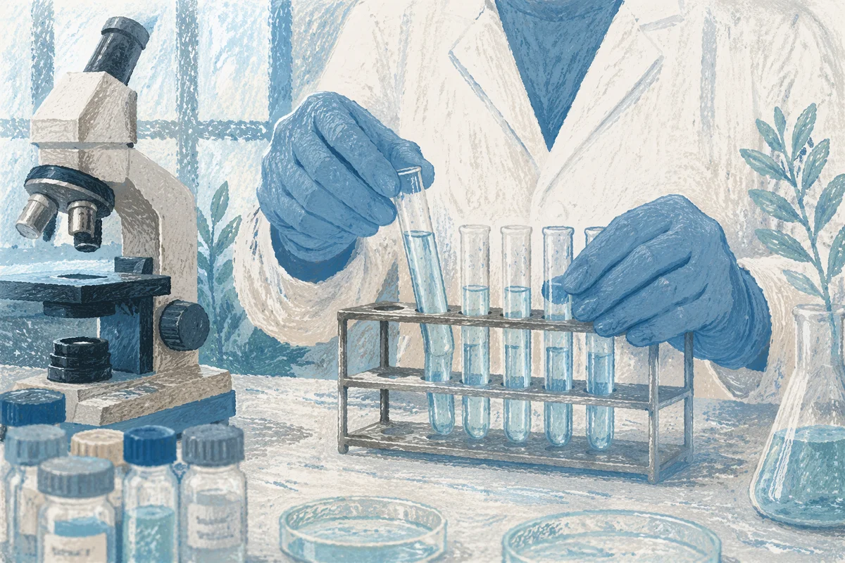 Test Tubes in Modern Medical Laboratory