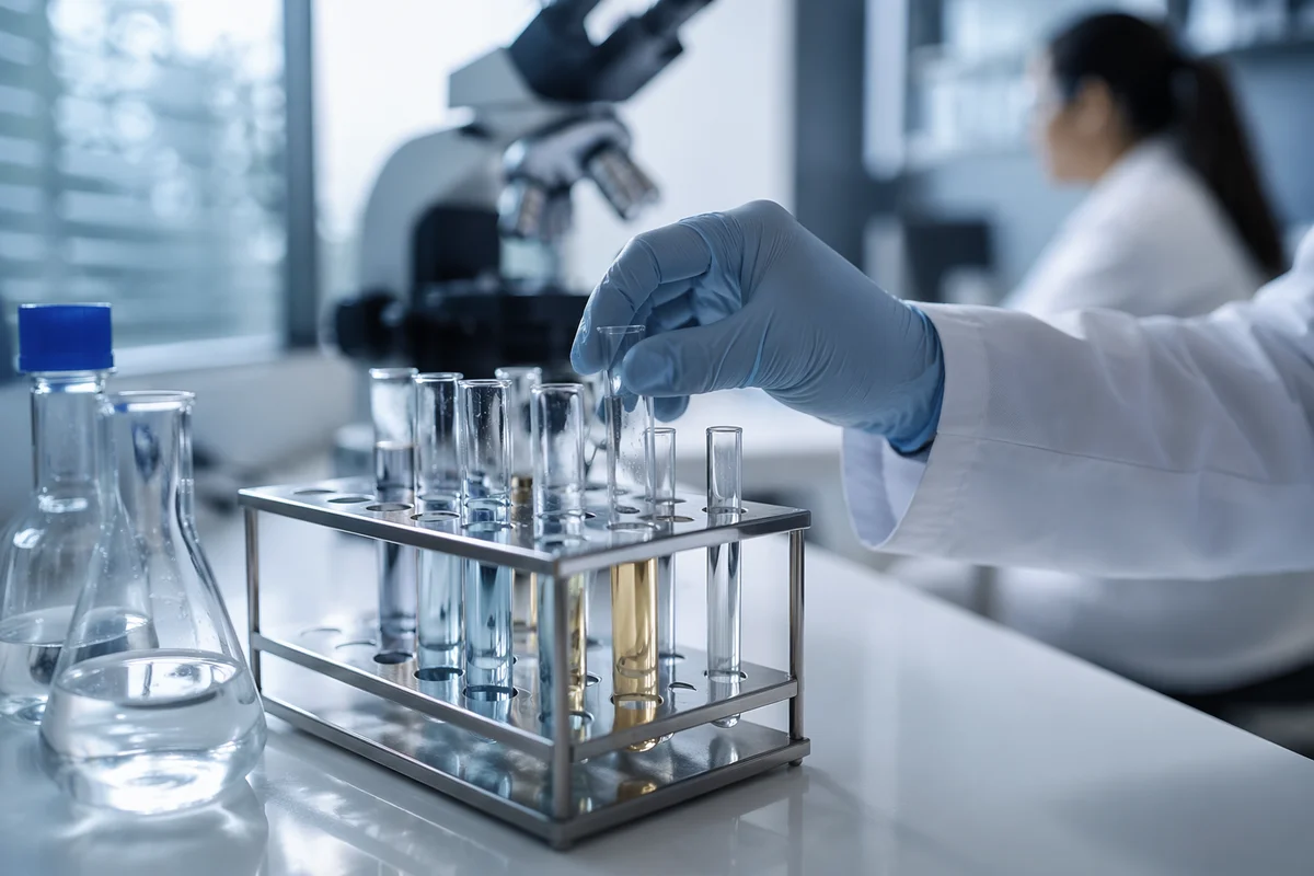 Test Tubes in Modern Medical Laboratory
