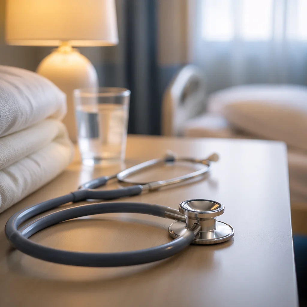 Compassionate Care Stethoscope Bedside Close-Up