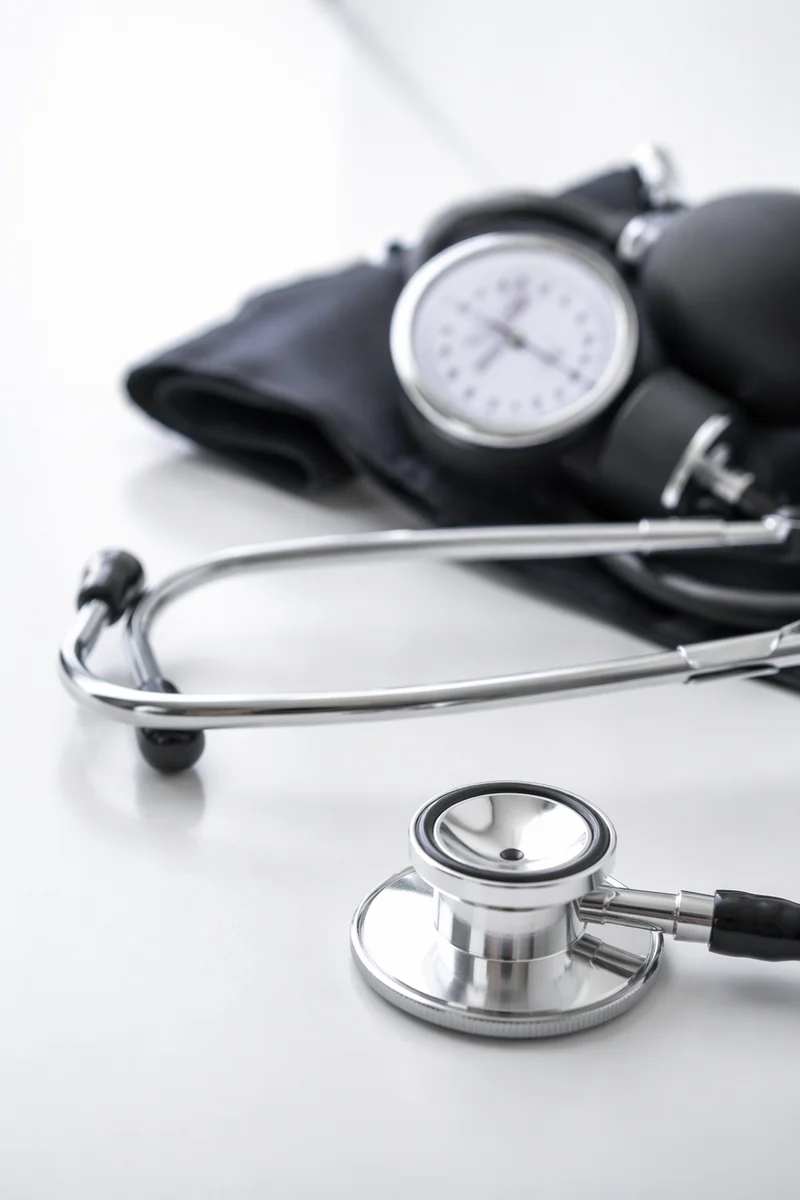Stethoscope Close Up on Clinical Tabletop