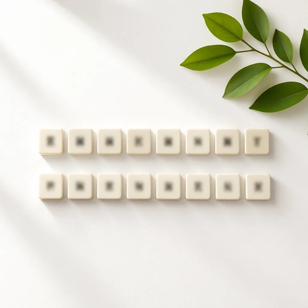 Calm Self Care Letter Tile Flat Lay