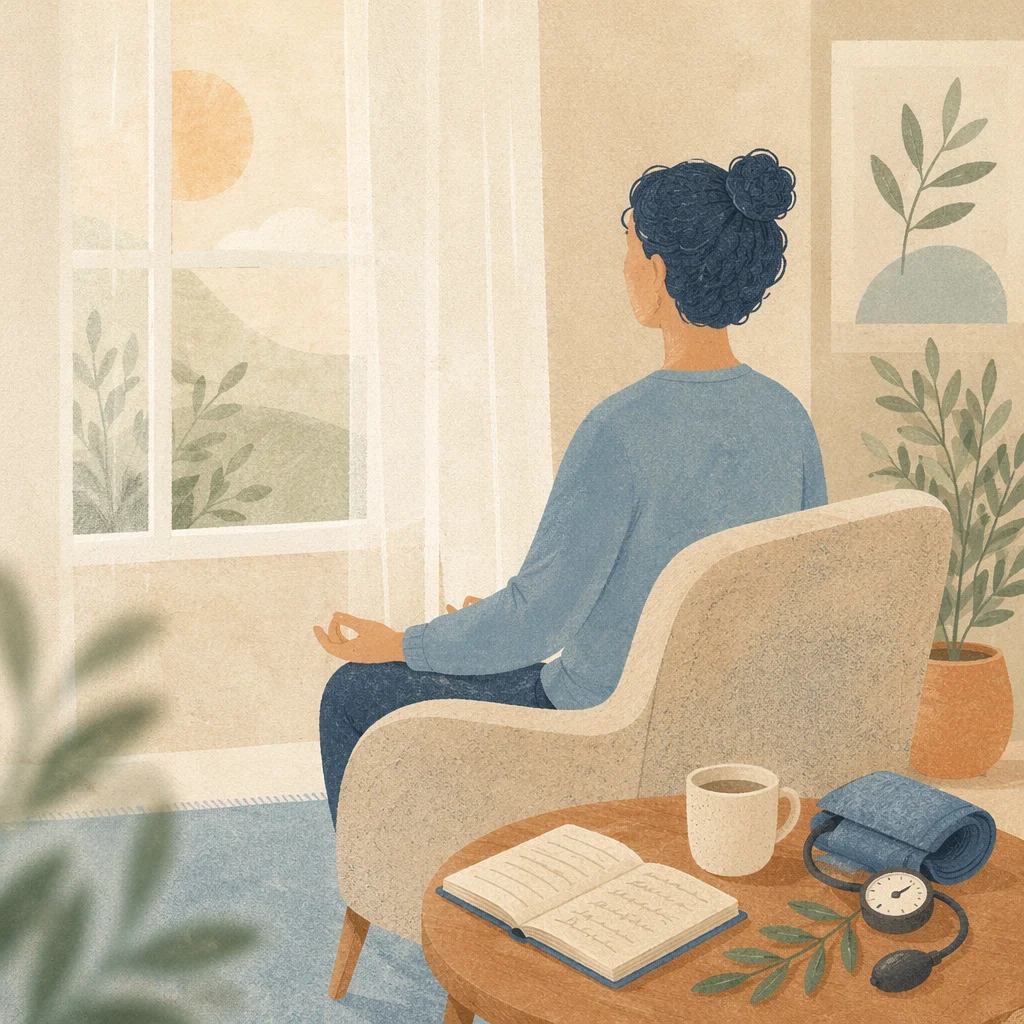 Calm Mindfulness Practice in Clinic Wellness Room