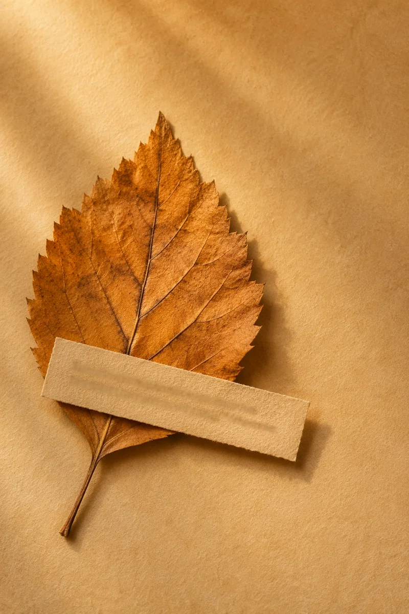 Autumn Leaf Mindfulness Self Care Background
