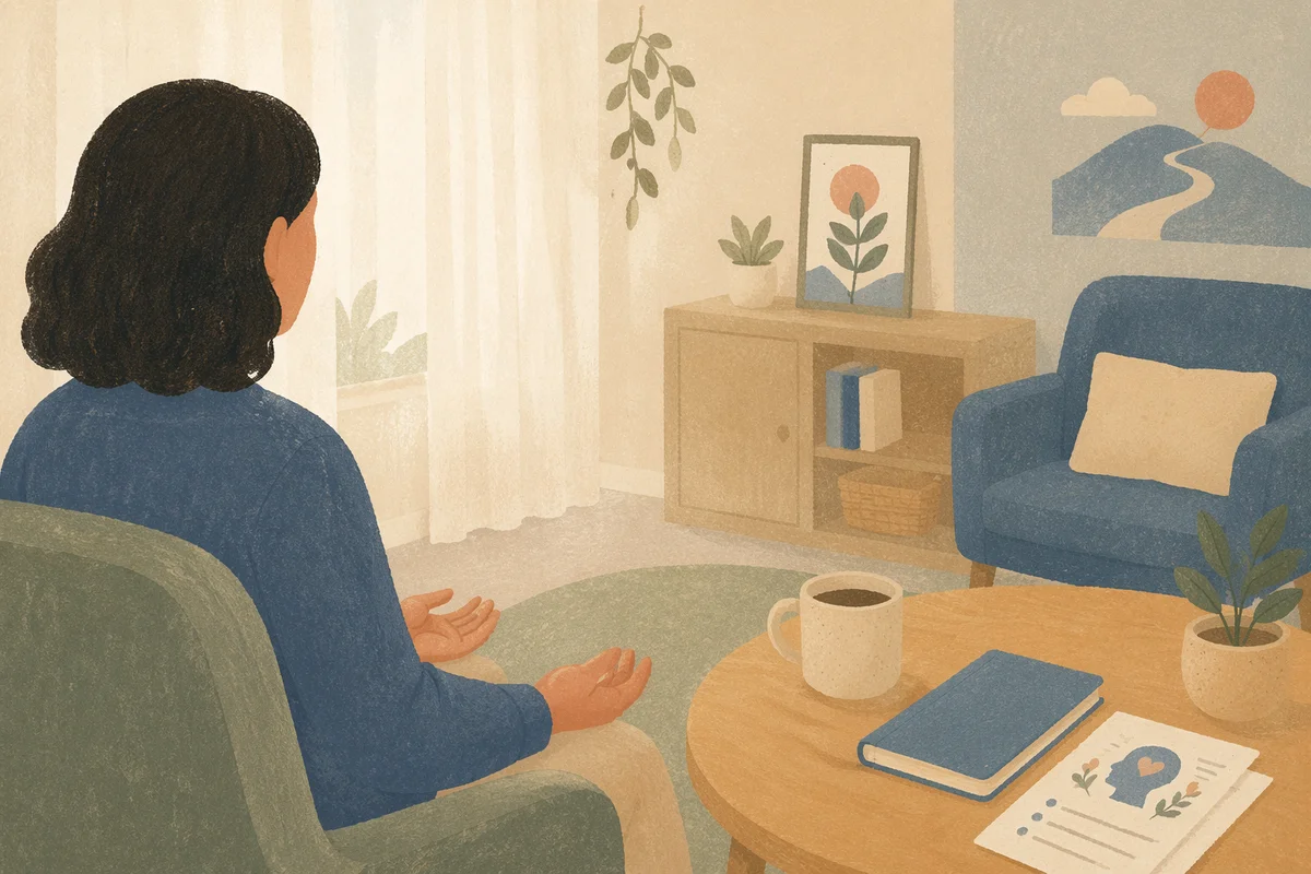 Calm Mindfulness Moment in Wellness Room