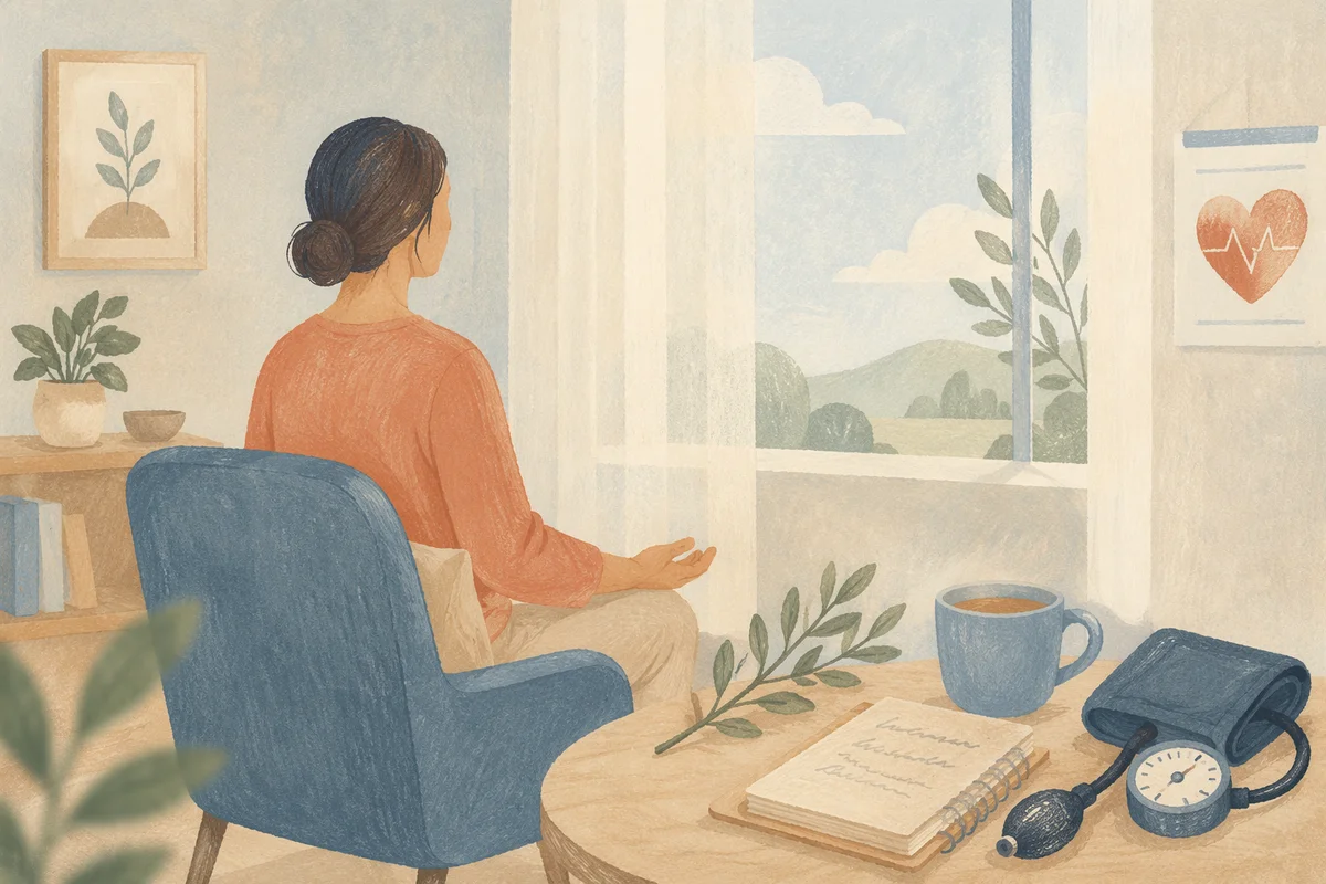 Calm Mindfulness Moment in Clinic Wellness Room